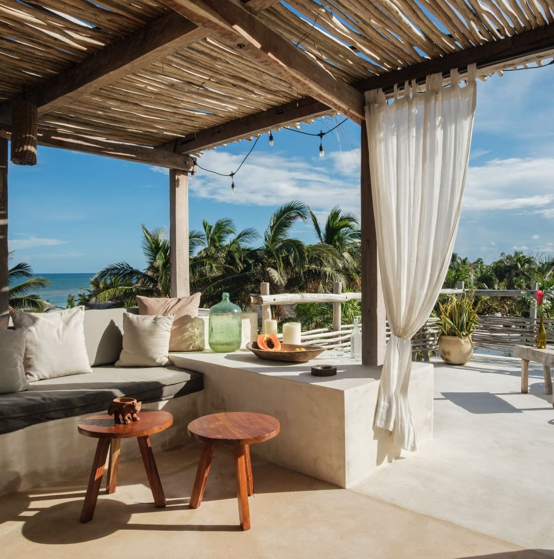 Casa Chakté Terrace - Exclusive villa in Tulum, Mexico with ocean and garden view - Aldea Canzul