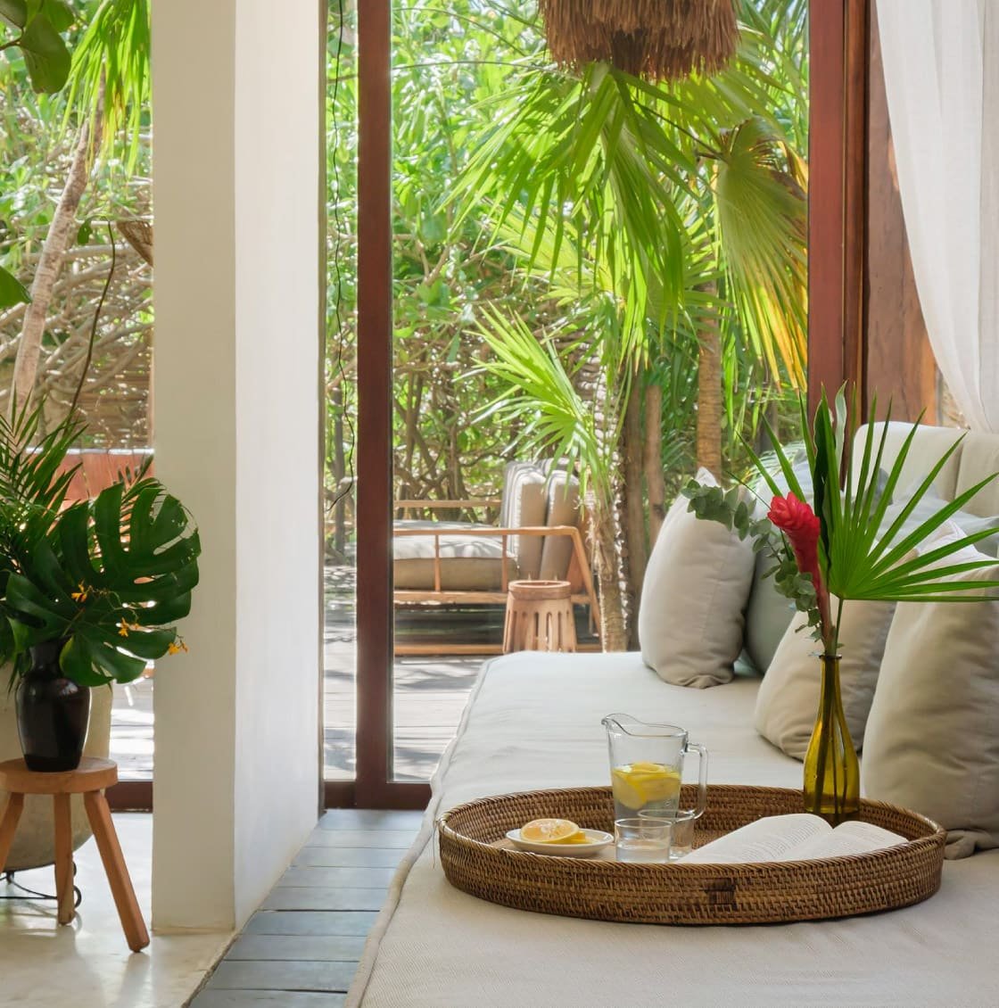 Breakfast at Casa Chakté - Exclusive villa in Tulum, Mexico with ocean and garden view - Aldea Canzul